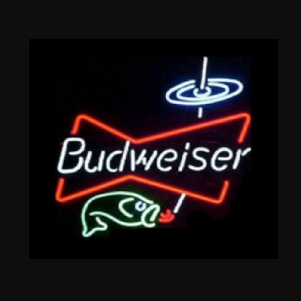 Неоновая вывеска Budweiser с бабочкой стеклянная трубка ручной работы для пива бара