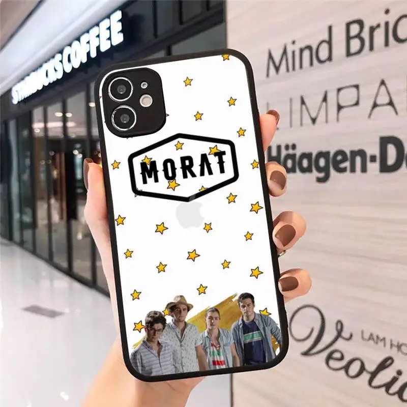 

fashion morat band Phone Case Matte Transparent for iPhone 7 8 11 12 s mini pro X XS XR MAX Plus cover funda