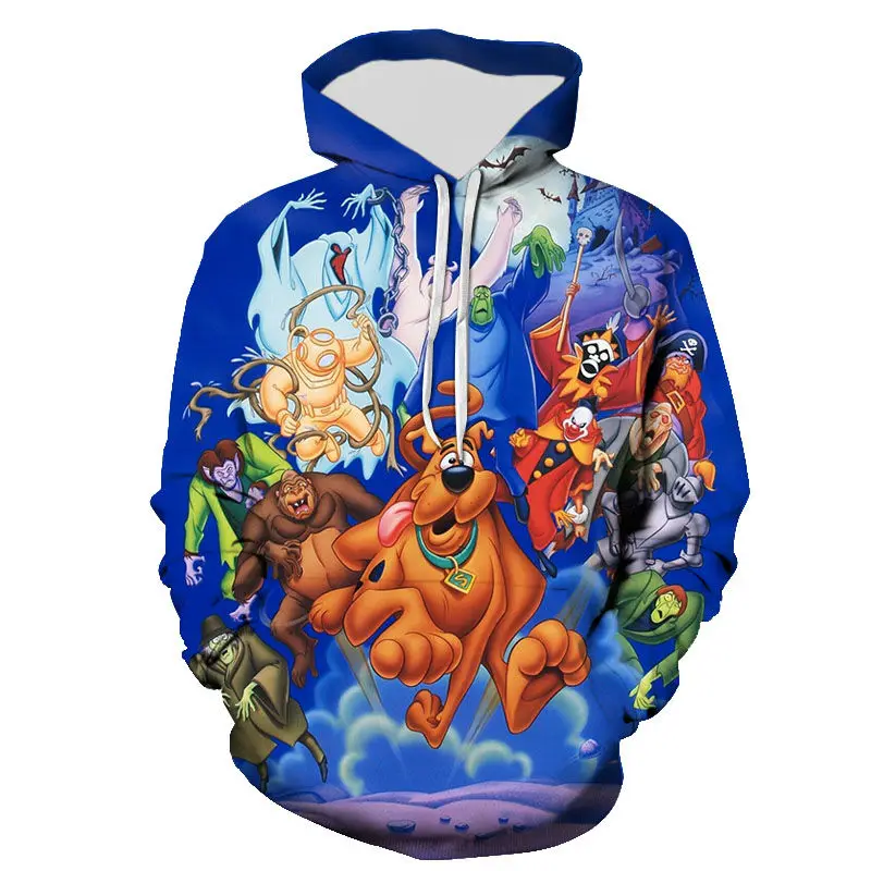 

Толстовки с 3D-принтом Scooby Doo для мужчин и женщин, Детская уличная одежда, свитшоты для мальчиков и девочек, детские пуловеры, повседневные то...