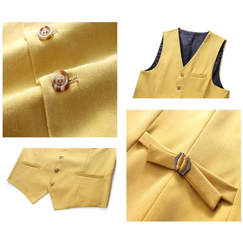 

(Jacket+Vest+Pants) 2021 Men's Suits 3 Pieces Set One-Button Flat Slim Fit Casual Tuxedos For Wedding Prom costume homme S-5XL