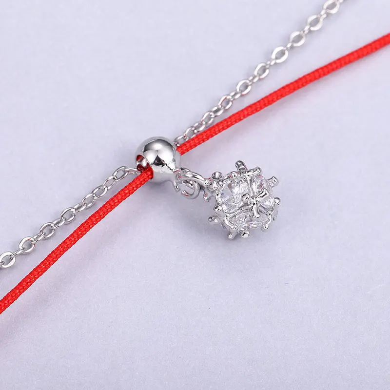 MAIKALE браслеты из красной веревки для женщин красная цепочка очаровательный