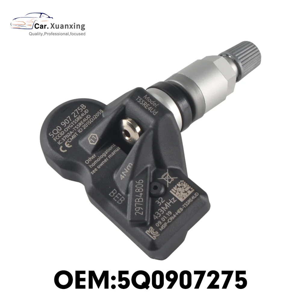 

5Q0907275 Tire Pressure Sensor Monitoring System TPMS 433MHz For Volkswagen Tou-areg 2015 For Au-di A6 Q7 R8 RS4 S4 S6 Por-sche