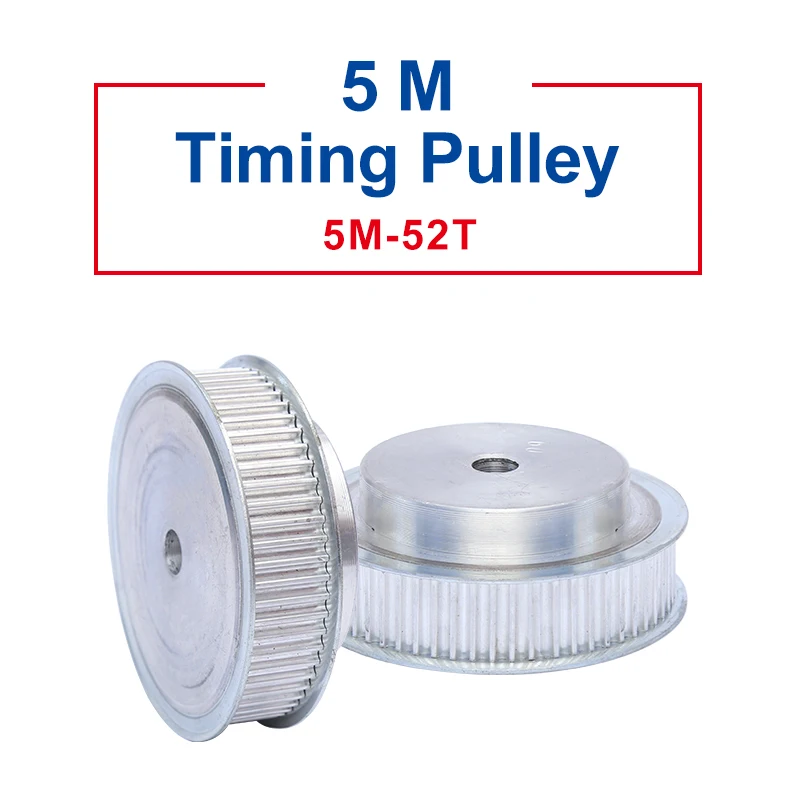 

Timing Pulley 5M52 Teeth BF type teeth pitch 5mm process hole diameter 10mm pulley slot width 21/27mm for 20/25 mm timing belt