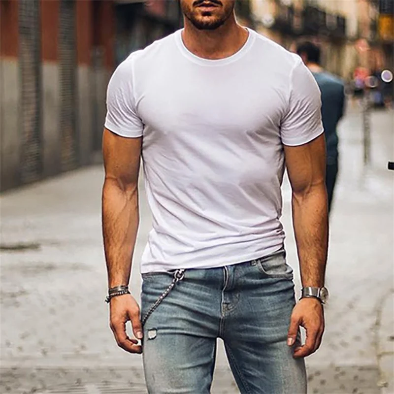 

Full Cotton T-Shirts Vintage Unisex Couple Tops O-Neck Women Men's Loose Casual Simple Short Sleeve