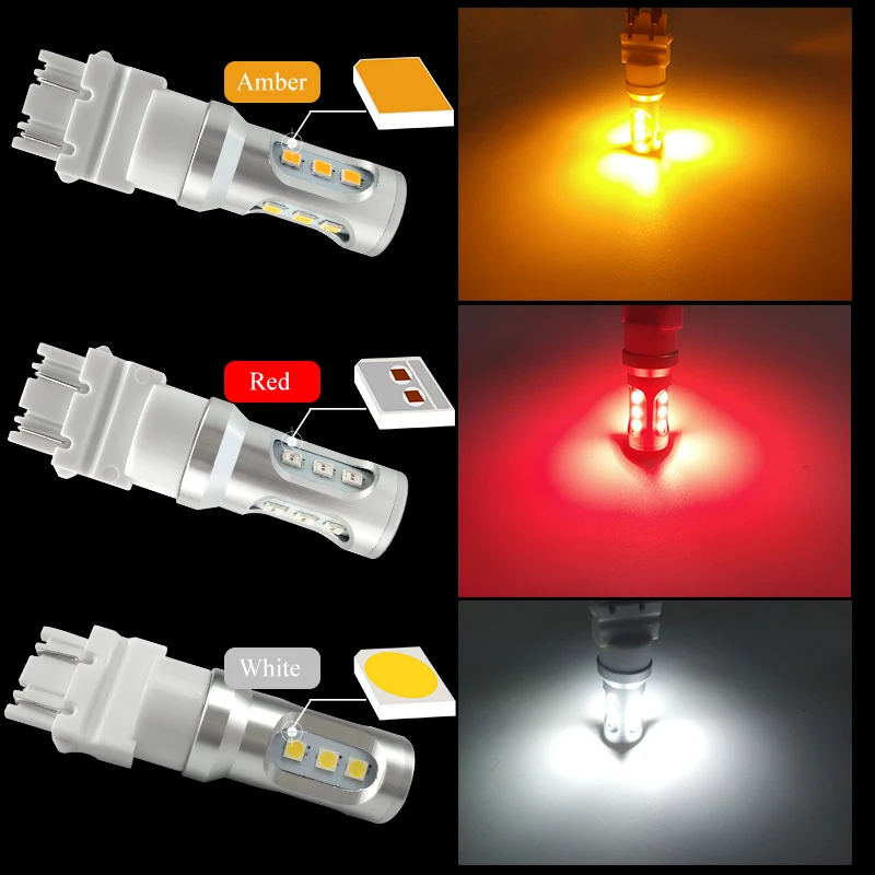 CNSUNNYLIGHT 3157 светодиодные лампы P27/5 Вт P27/7 T25 3030 9SMD Сверхъяркие 12 В Автомобильные ДХО