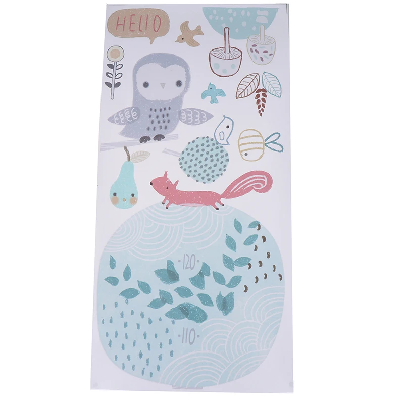 1 шт. DIY Лес Животные деревья измеряемая высота Наклейка на стену декор для детей