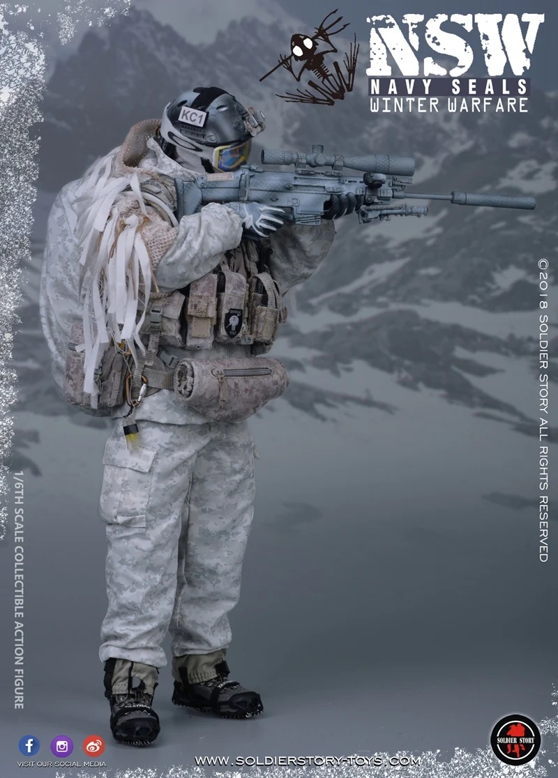 Экшн-фигурка солдатика история SS109 США NSW ВМС котики зимняя война MARKSMAN 1/6 | Игрушки
