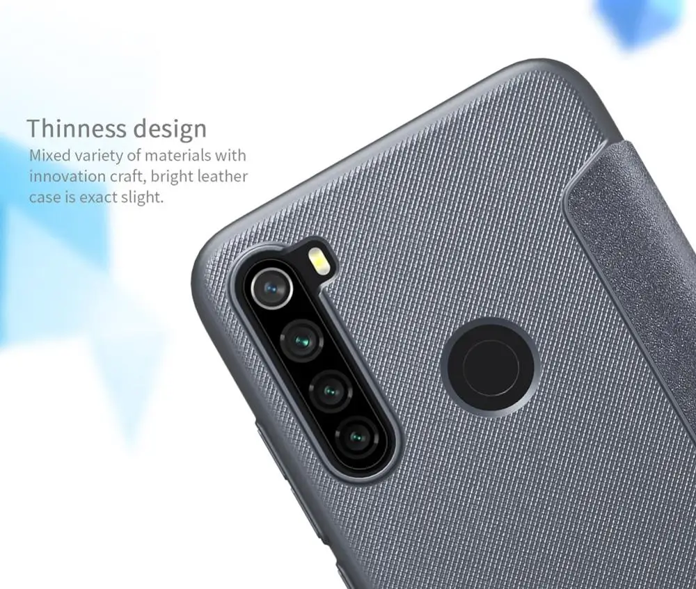 Флип-чехол для xiaomi redmi note 8 NILLKIN, блестящий флип-чехол, кожаный чехол, смарт-функция сна для redmi note 5 pro