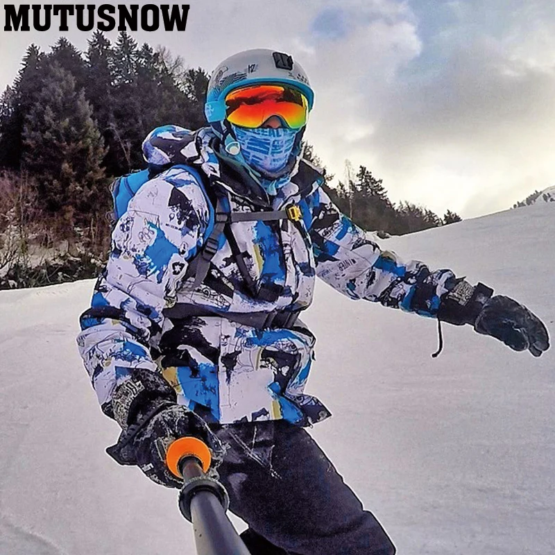 2020 New Men Ski Jacket Ski Pants Winter Warm Windproof Waterproof Outdoor Sports Snowboarding Brands Ski Coat Trousers Ski Suit
