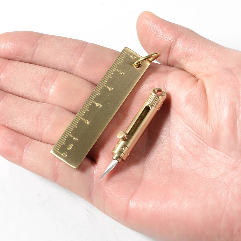 2020 миниатюрный латунный карманный нож CS Go с нажимной кнопкой саморегулирующийся