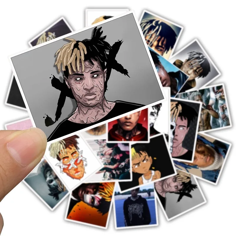 25 шт. американский рэпер Xxxtentacion Плакат Наклейка для чемодан скейтборда блокнот