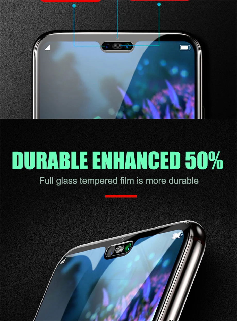 100D Защитное стекло для huawei P20 Lite Pro P30 P10 Lite закаленное стекло для huawei Honor 20 10 Lite Pro Защитная пленка для экрана