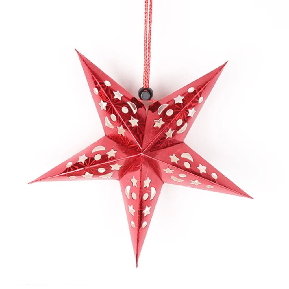 3D полые звезда пентаграмма Бумага Фонари абажур Потолочные Подвесные Украшения