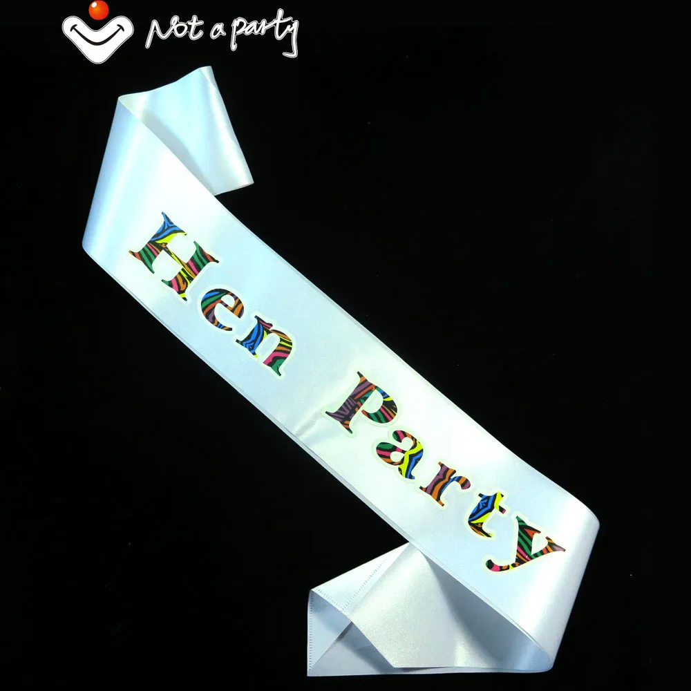 6 шт. 2020 Белые свадебные ленты Zebra яркий пояс Невесты Bachelorette party band подружка невесты, подружка невесты для мероприятия.