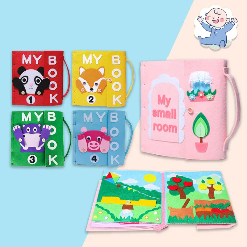 

DIY My First Book Kid's Early Education Book Handmade Mom Dad Sewing Special Birthday Gift for Kids Felt Picture Books Craft Kit