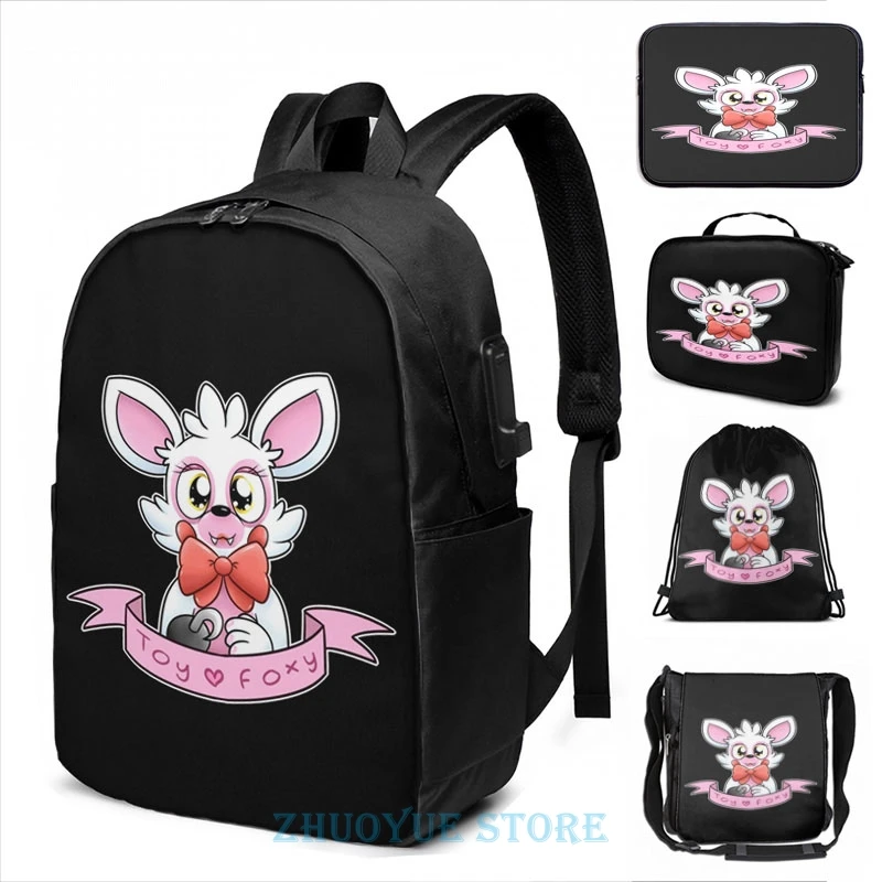 Забавный рюкзак Foxy Mangle FNAF с графическим принтом для мужчин и женщин школьный