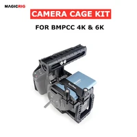 magicrig bmpcc 4k 6k camera cage with nato handle t5 ssd mount clamp for blackmagic pocket cinema camera bmpcc 4k bmpcc 6k
