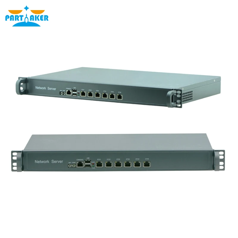 Причастник 1U 6 гигабитных портов LAN Мини ПК Intel Atom D525 pfsense сетевая серверная стойка