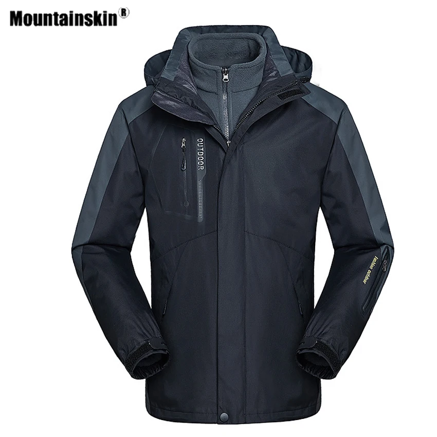 Mountainskin для мужчин и женщин зимние 2 шт. флисовые походные куртки спорта на