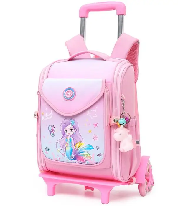 Детский школьный ранец из ПУ кожи, японская сумка на колесиках, ортопедический рюкзак для девочек, Студенческая сумка