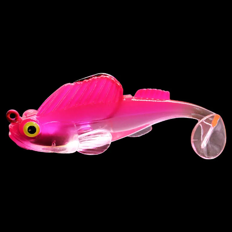 

12g/7cm Hidden Hooks High Quality Plastic Fishing Bait Lifelike 3D Eyes Artificial Wobbler Sinking Fishing Lure Soft Bait