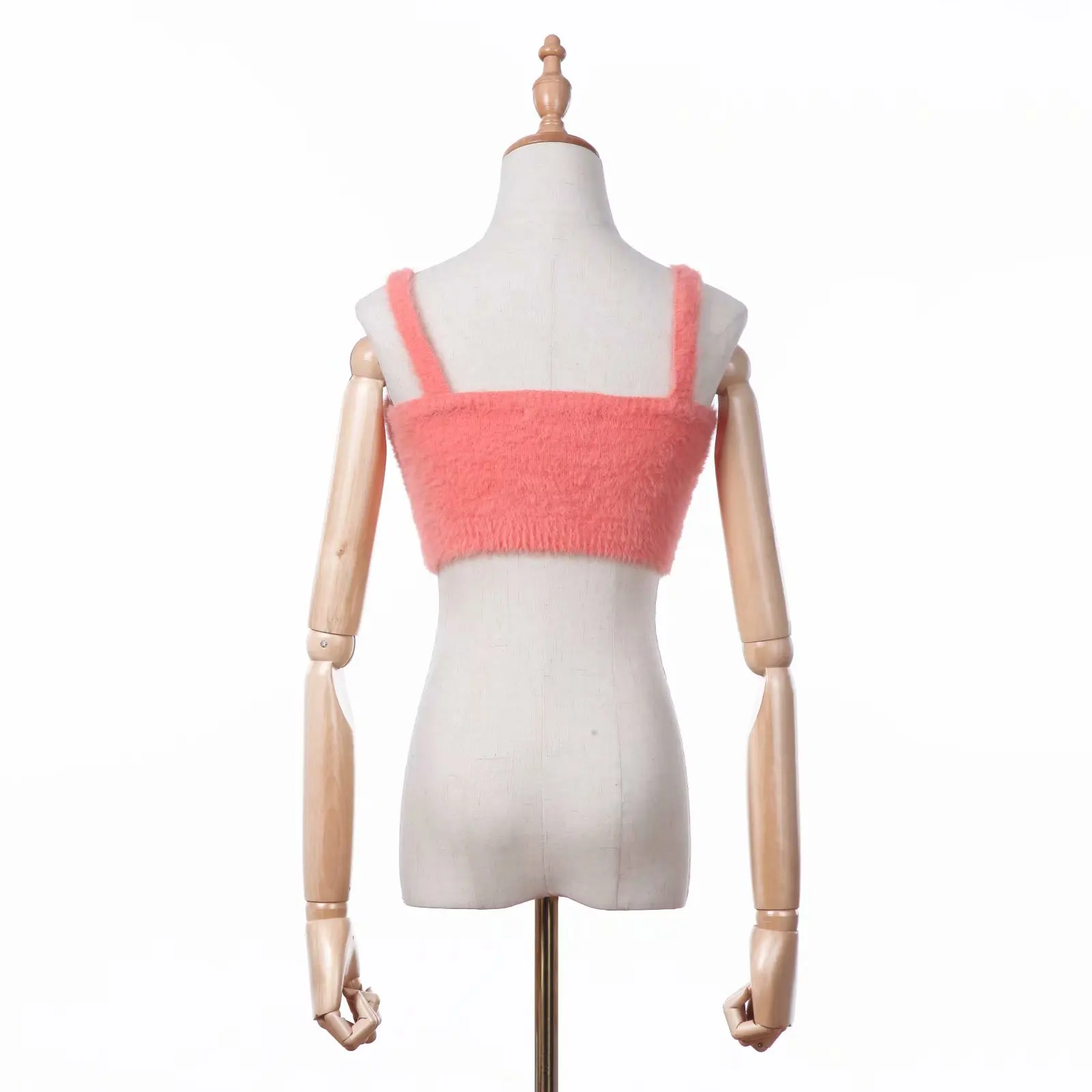 Осенний мохеровый свитер укороченный в Корейском стиле вязаный Укороченный