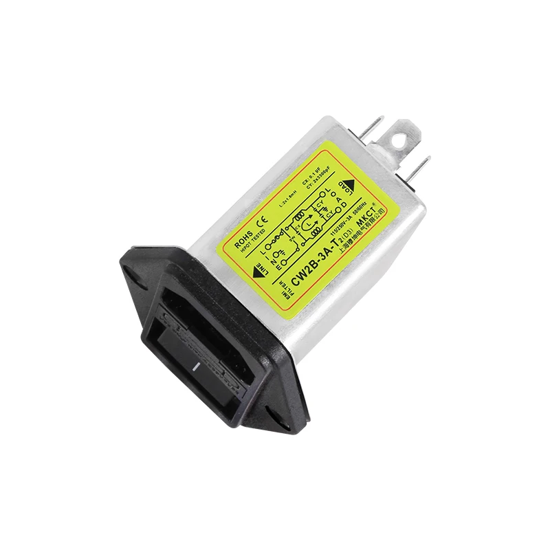 EMI AC 115V 230V очистка анти помех двойной предохранитель CW2B 1A/3A/6A/10A T2(D3) фильтр