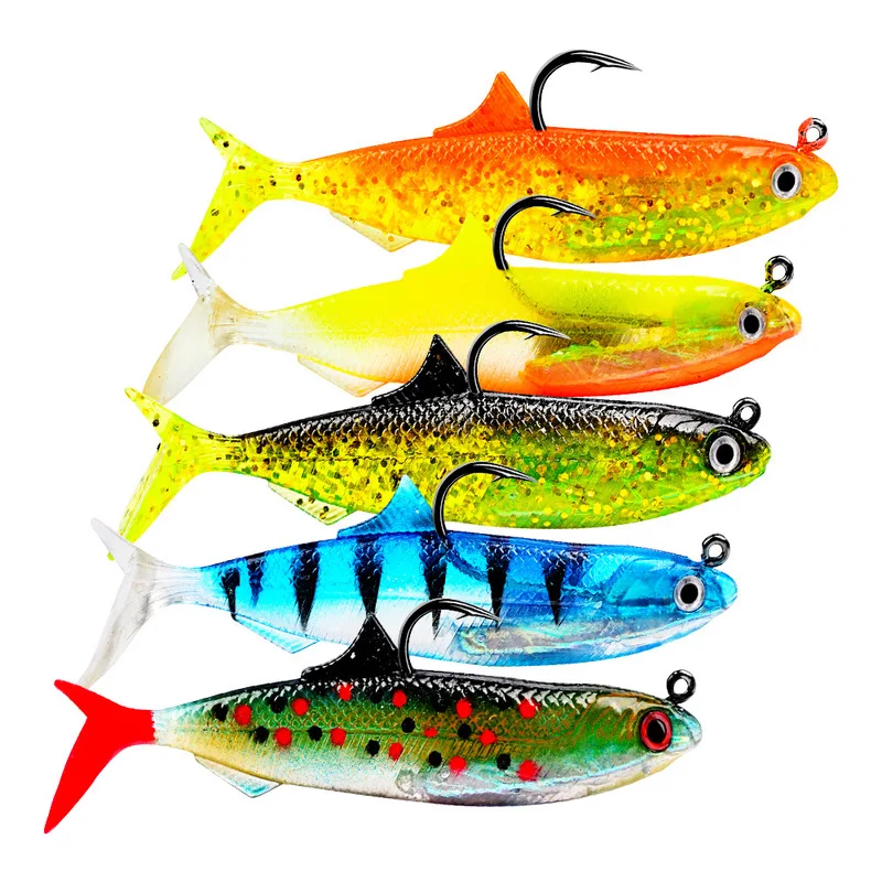 

1 Pieces Soft Fishing Lure Wobbler Swimbait Silicone Isca Artificial Bait Carp Fishing Lead Jig Fish Pesca 21g/10.5cm