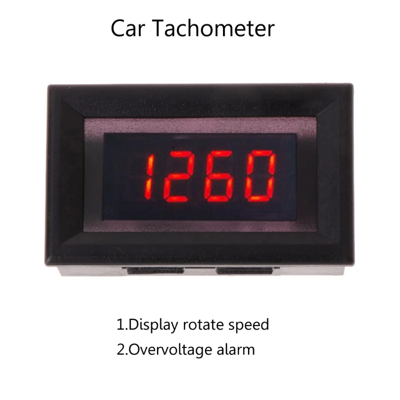 Красный светодиодный автомобильный мотоцикл цифровой тахометр и двигатель с