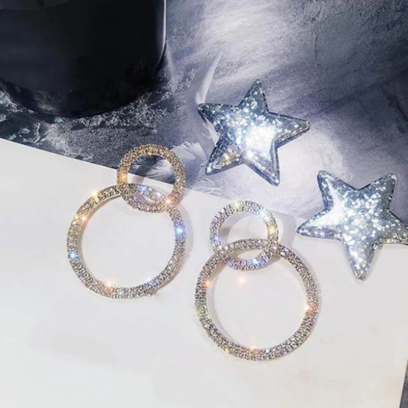 1 Pair Round Hoop Earrings Ear Pendant Dangle Fashion Jewelry for Women Girls CX17 | Украшения и аксессуары