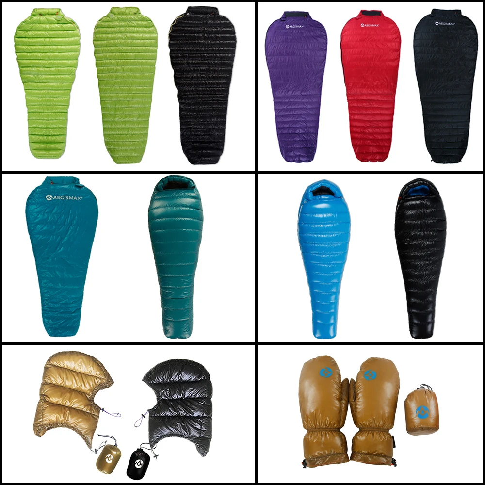Спальный мешок AEGISMAX с гусиным пухом для взрослых и мам уличная портативная
