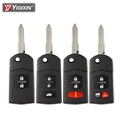 YIQIXIN чехол для ключа с дистанционным управлением для Mazda 3 5 6 серии M6 RX8 MX5 Автомобильный ключ 234 кнопок