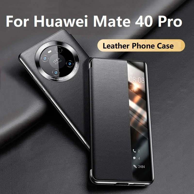 

For HUAWEI Mate 40 Pro Plus Luxury Genuine Leather Phone Case For Huawei Mate 40pro Shockproof Flip Mobile Phone Cover