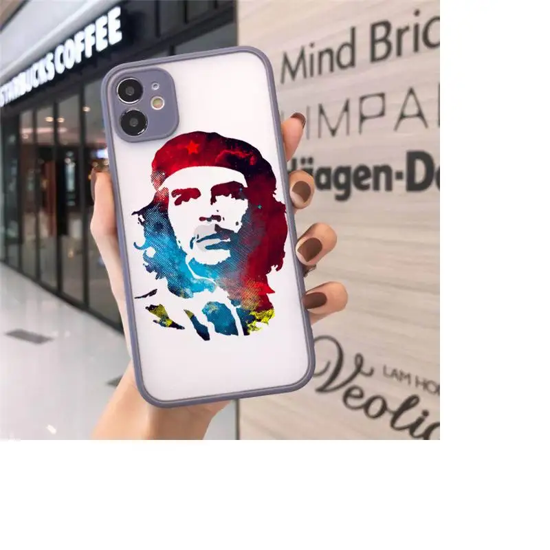 

Che Guevara Phone Cases Matte transparent For Gray iPhone 12 Mini 11 Pro XR XS Max 7 8 Plus X Back Cover