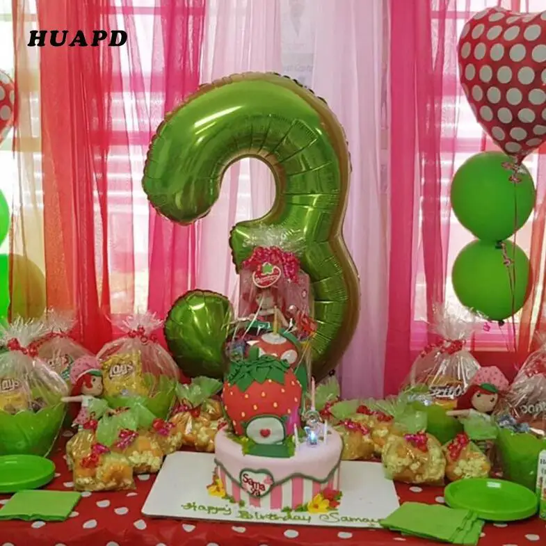 1 шт. 40 дюймов Зеленый Фольга номер воздушные шары Новый цифровой гелий Globos