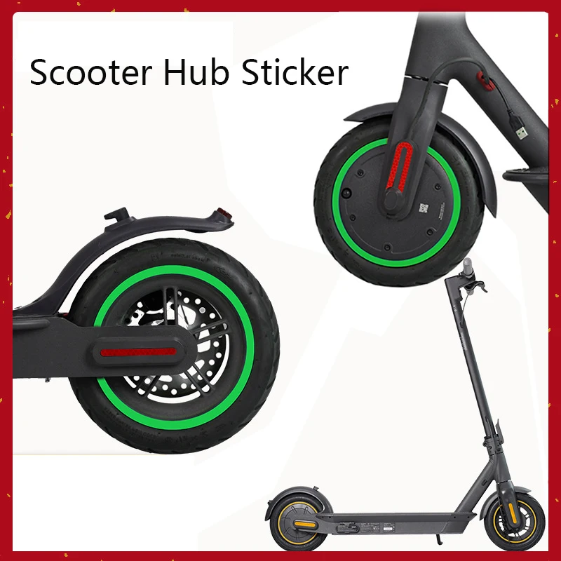Scooter Hub Sticker For Ninebot MAX G30 Red Green Wheel Rims Decor Strip Tire Guard Line Moulding Trim Waterproof Sticker
