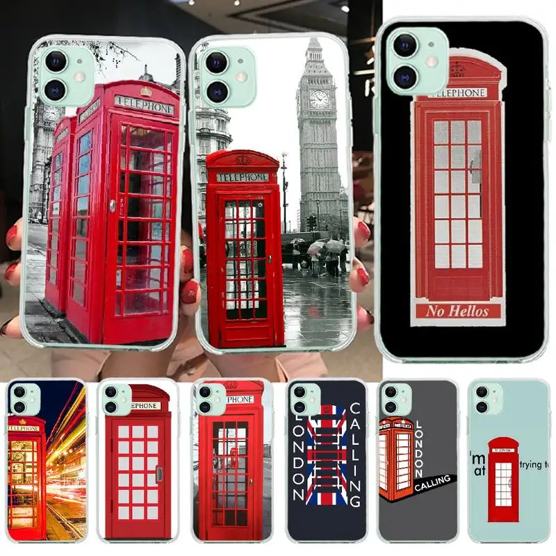 NBDRUICAI красная телефонная будка коробка Лондон мягкий телефонный чехол для iPhone 11