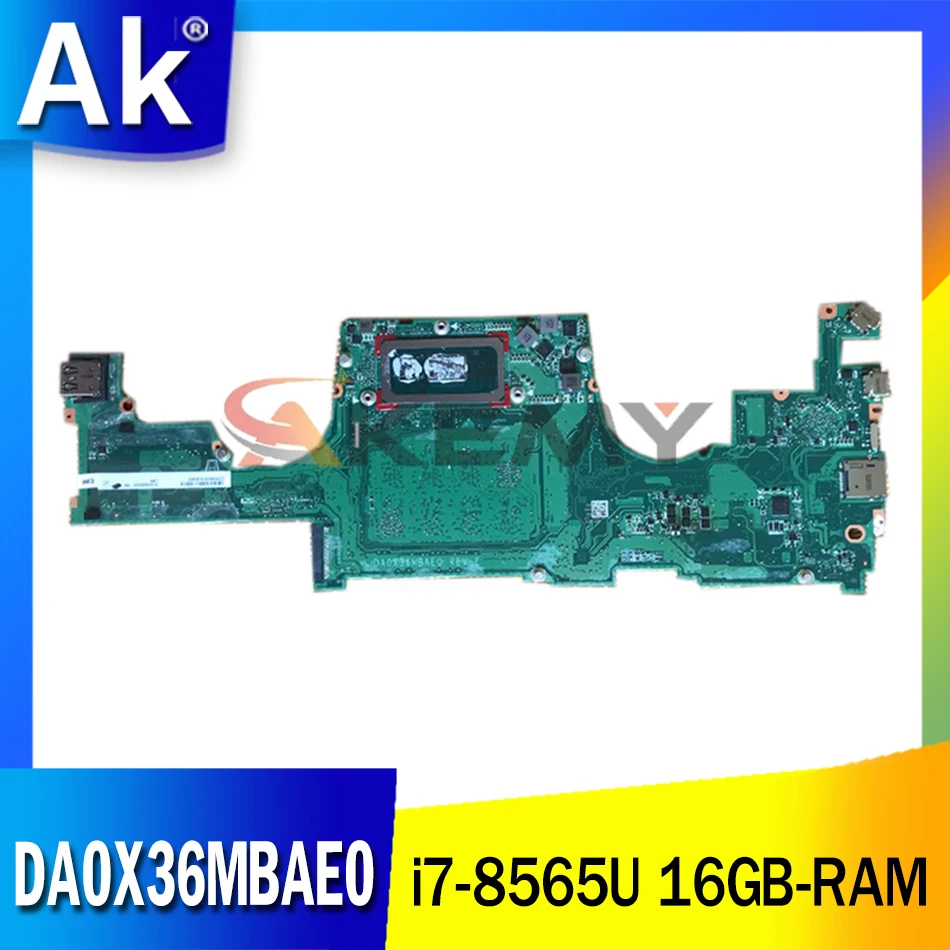 

L37638-001 L37638-601 For HP TPN-Q212 Spectre X360 HP 13-AP 13-AP0023DX Laptop Motherboard DA0X36MBAE0 W/ i7-8565U CPU 16GB-RAM