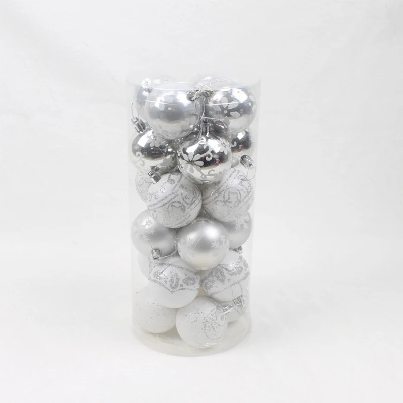 1 barrel 24pcs 6cm Painted ball Christmas decoration Painted christmas ball Room living room Christmas tree decor