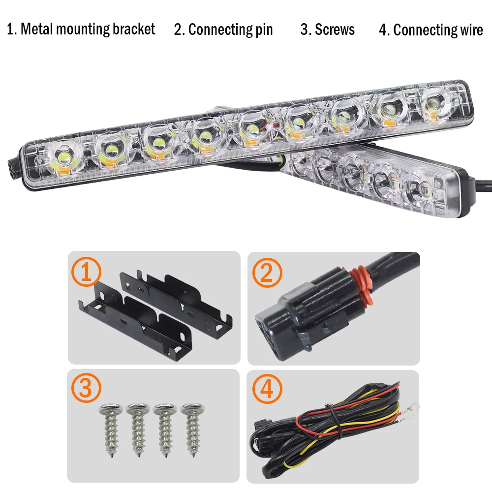 Cawanerl 9 светодиодный супер яркий противотуманных фар автомобиля для дневных