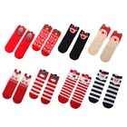 Женские носки 2020, повседневные зимние рождественские носки, хлопковые теплые милые носки с изображением Давида и оленя для девушек и женщин, рождественский подарок