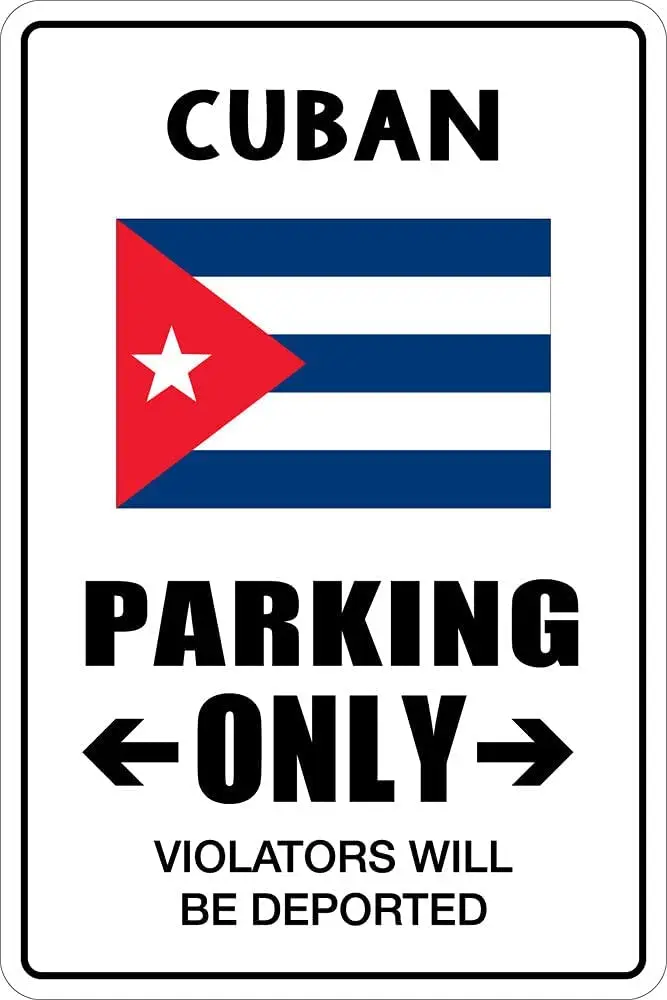 

Настраиваемый металлический налет с надписью «только для парковки кубинской»