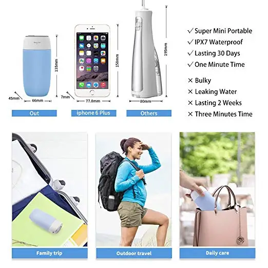 Lachen мини ирригатор для полости рта стоматологический портативный водный насадки