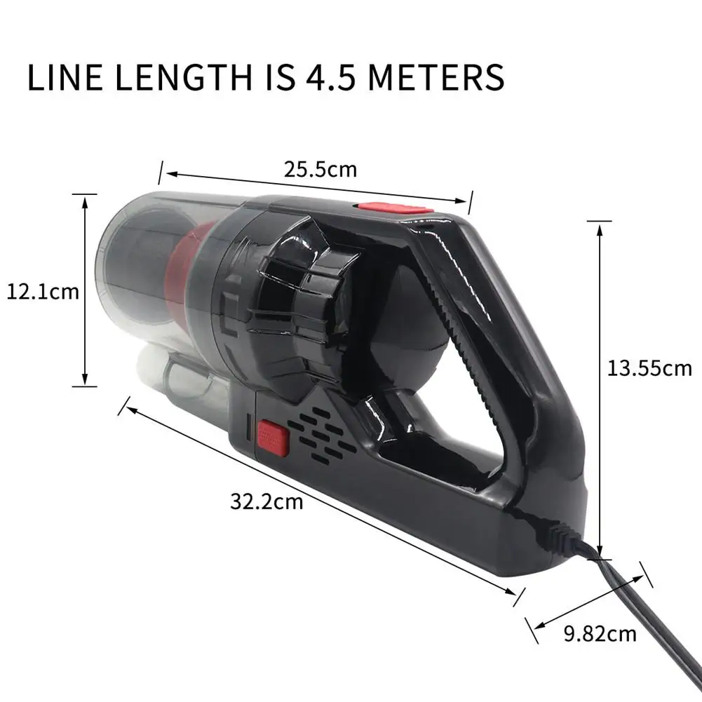 

12V Car Vacuum Cleaner High Power 150W 6000PA Suction Wet Dry Handheld Universal Auto Vacuum Cleaner Portable Car Vacuum Cleaner