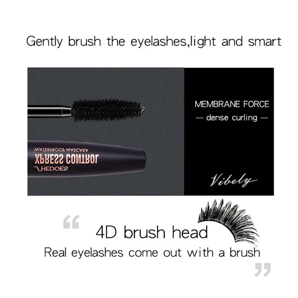 4d Шелкового волокна ресниц тушь для наращивание длительный ресницы длинные