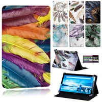 feather series tablet case for lenovo tab p10smart tab p10 10 1 inch anti fall soft leather tablet cover case free stylus