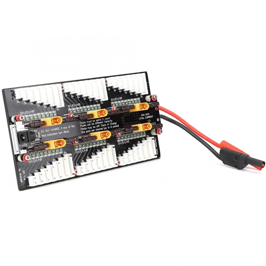 Плата адаптера для зарядки литий полимерных аккумуляторов 2 8S XT60 6 каналов 40 А