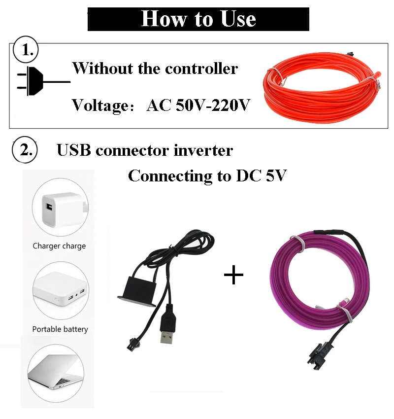 USB светильник неоновый 5 В для танцев и вечеринок|Светодиодные ленты| |