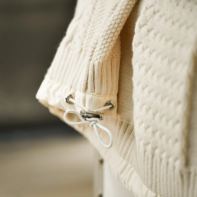 Женский свитер с воротником-хомутом MICOCO M8819 однотонный свободный и легкий