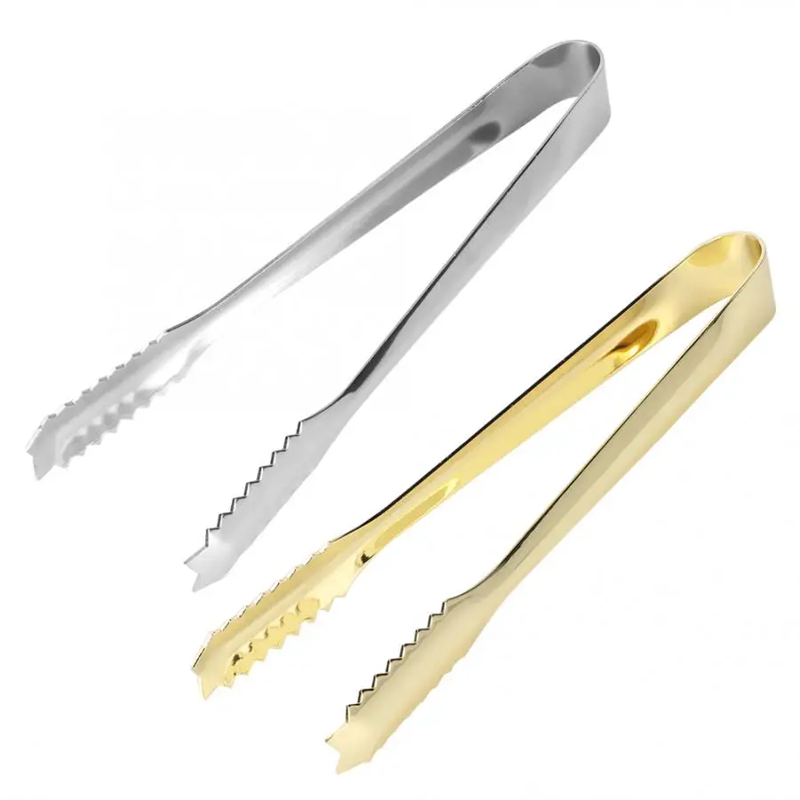 304 Stainless Steel Sugar Ice Pastry Cooking Gold Silver Color Clip Clamp Salad BBQ Tong Bar Tools | Дом и сад